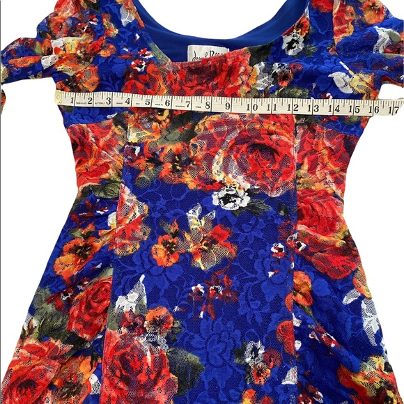 Joseph Ripkoff Size 4 Floral Bodycon 3/4 sleeve Dress - Picture 7 of 9